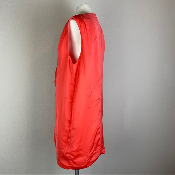 H&M Sleeveless Coral Mini Dress Size 10 NWT - Picture 3 of 7